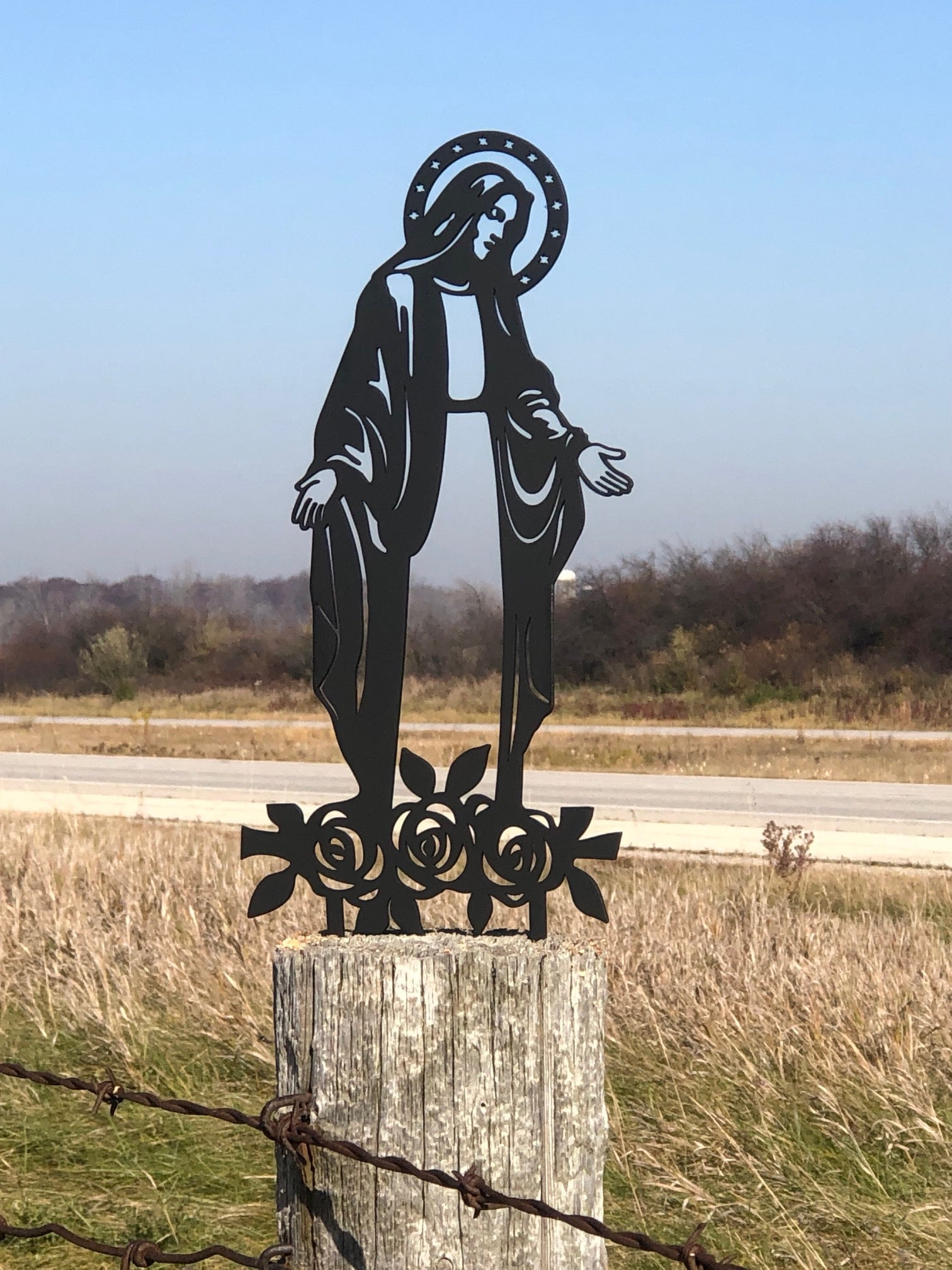 Mother Mary | Garden & Fence Post